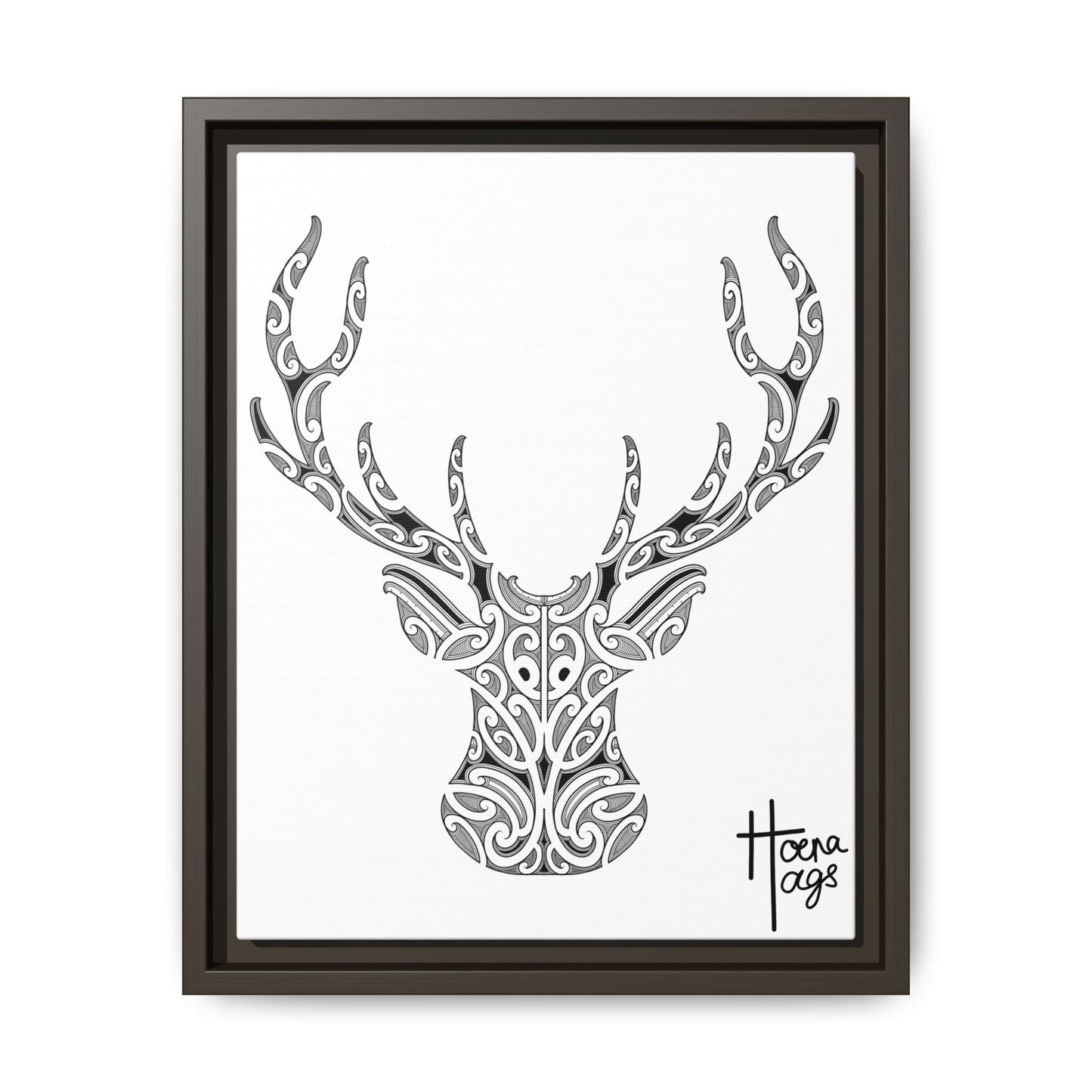 FRAMED KIRITUHI STAG/DEER MATTE CANVAS PRINT