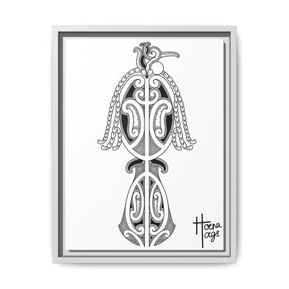 Framed Kirituhi Tui Matte Canvas Print