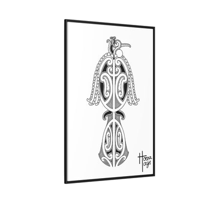 Framed Kirituhi Tui Matte Canvas Print