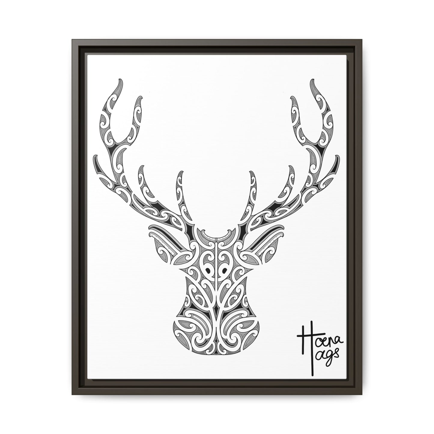 FRAMED KIRITUHI STAG/DEER MATTE CANVAS PRINT
