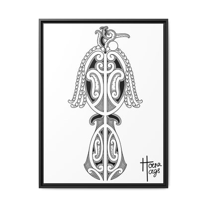 Framed Kirituhi Tui Matte Canvas Print