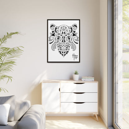 Framed Kirituhi Tiger Matte Canvas Print
