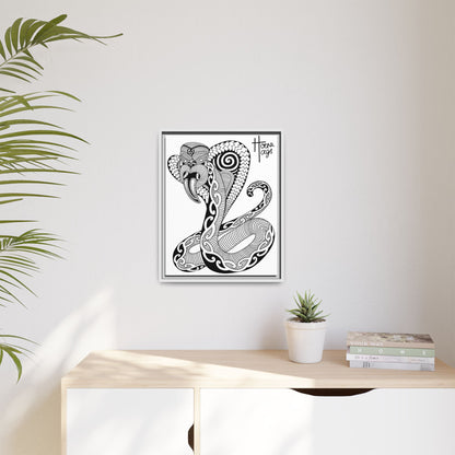 Framed Cobra Kirituhi Matte Canvas Print