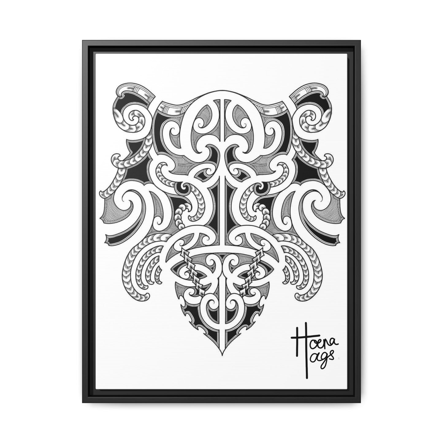 Framed Kirituhi Tiger Matte Canvas Print