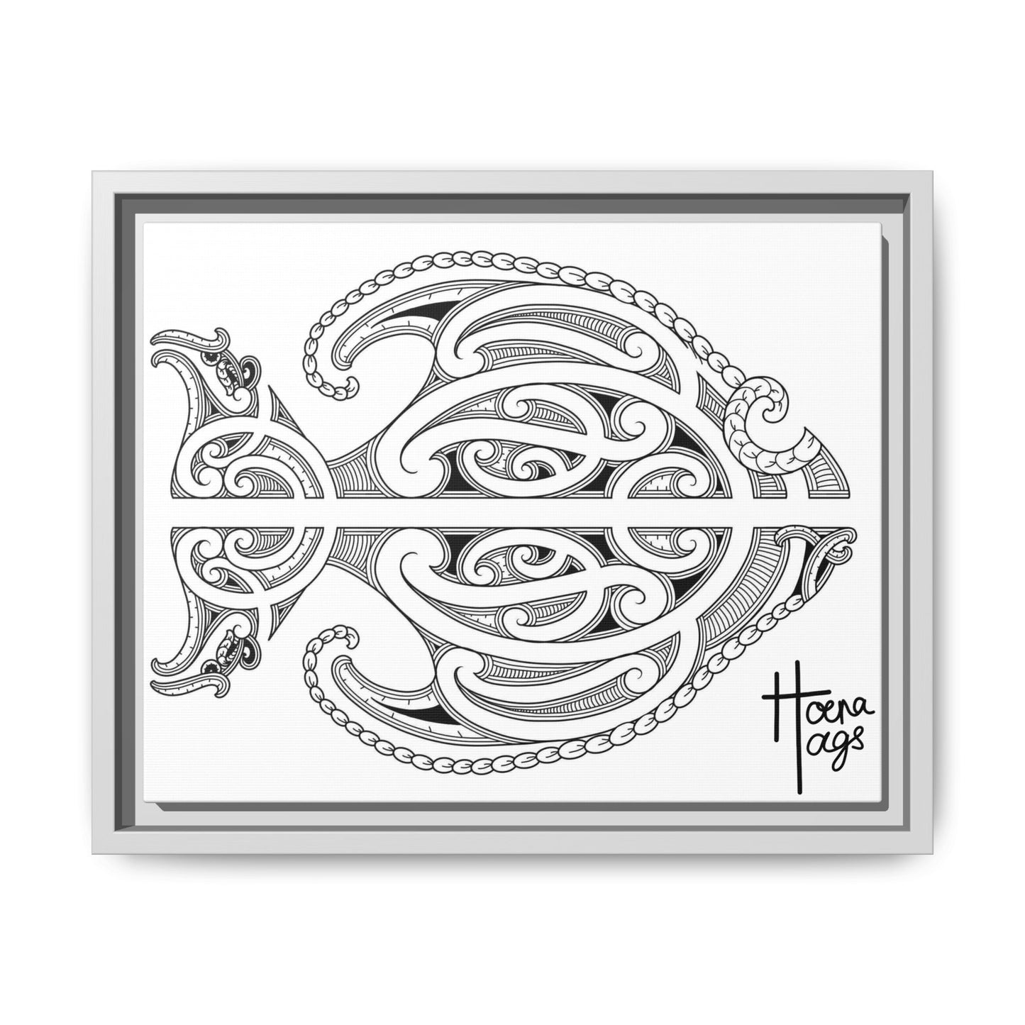Framed Fish Kirituhi Matte Canvas Print