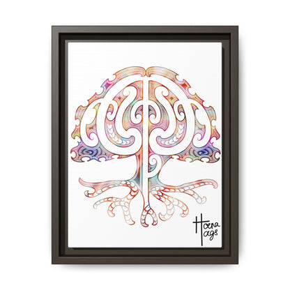 Framed Tree Of Life Kirituhi Matte Canvas Print