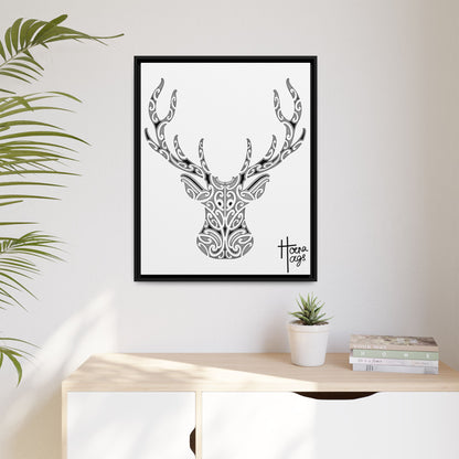 FRAMED KIRITUHI STAG/DEER MATTE CANVAS PRINT