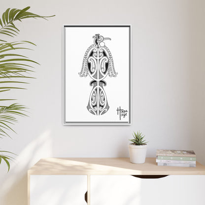 Framed Kirituhi Tui Matte Canvas Print