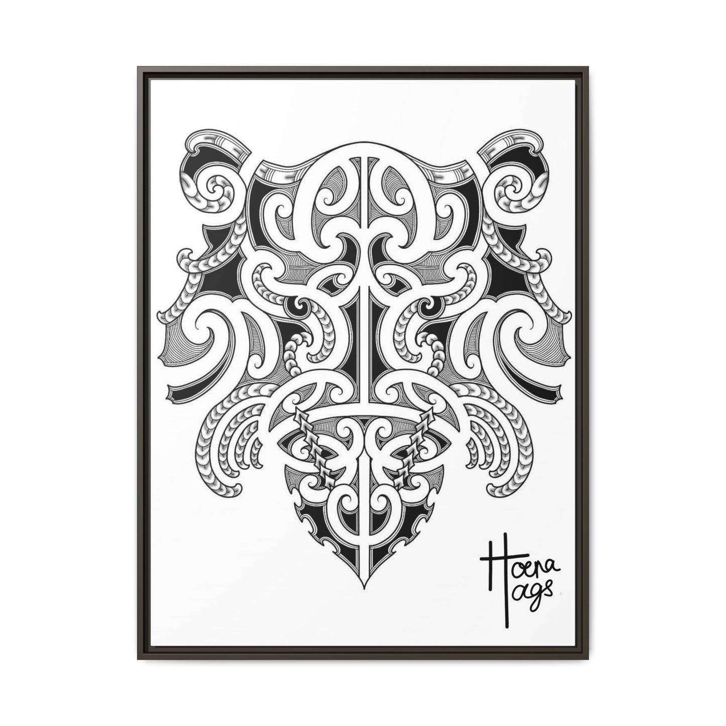 Framed Kirituhi Tiger Matte Canvas Print