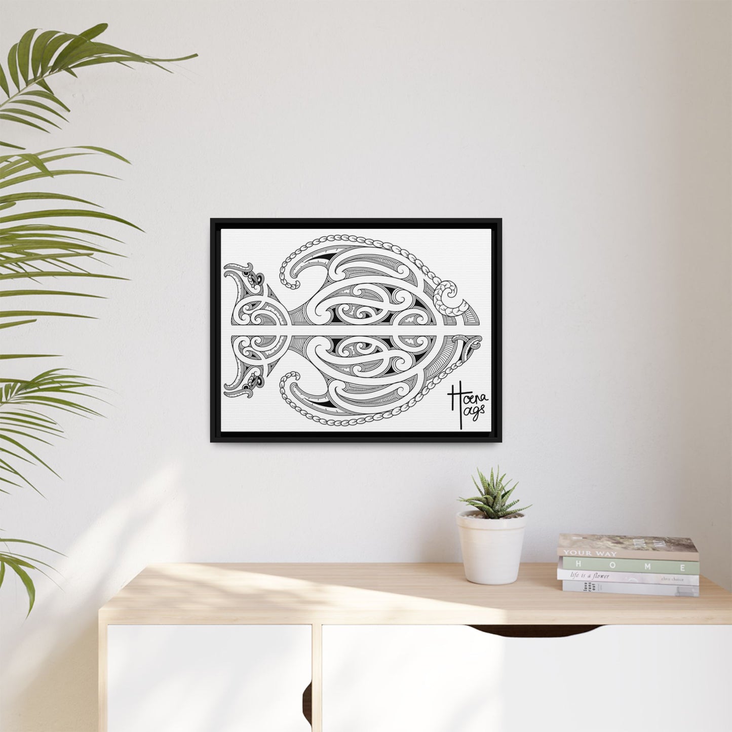 Framed Fish Kirituhi Matte Canvas Print