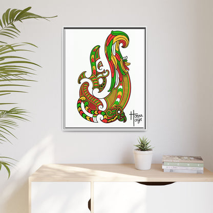 Framed Rusta Hei Matua Matte Canvas Print