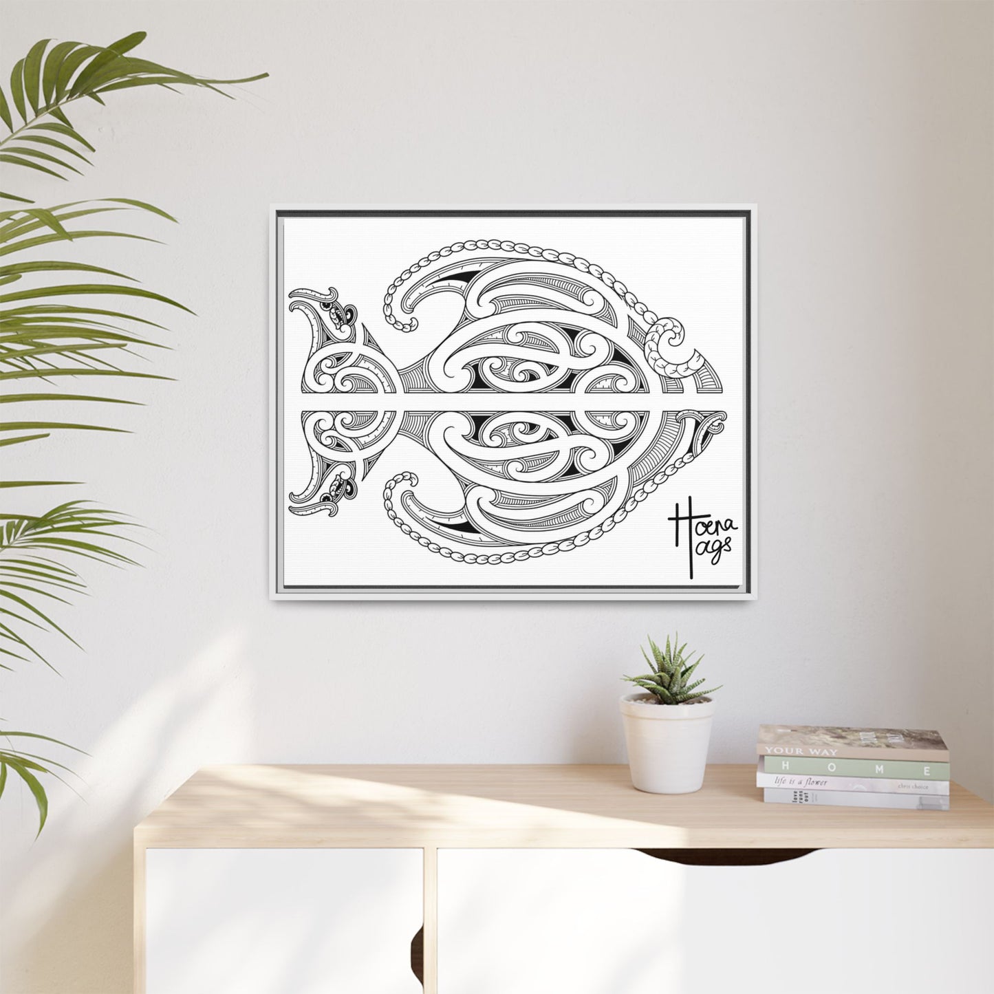 Framed Fish Kirituhi Matte Canvas Print