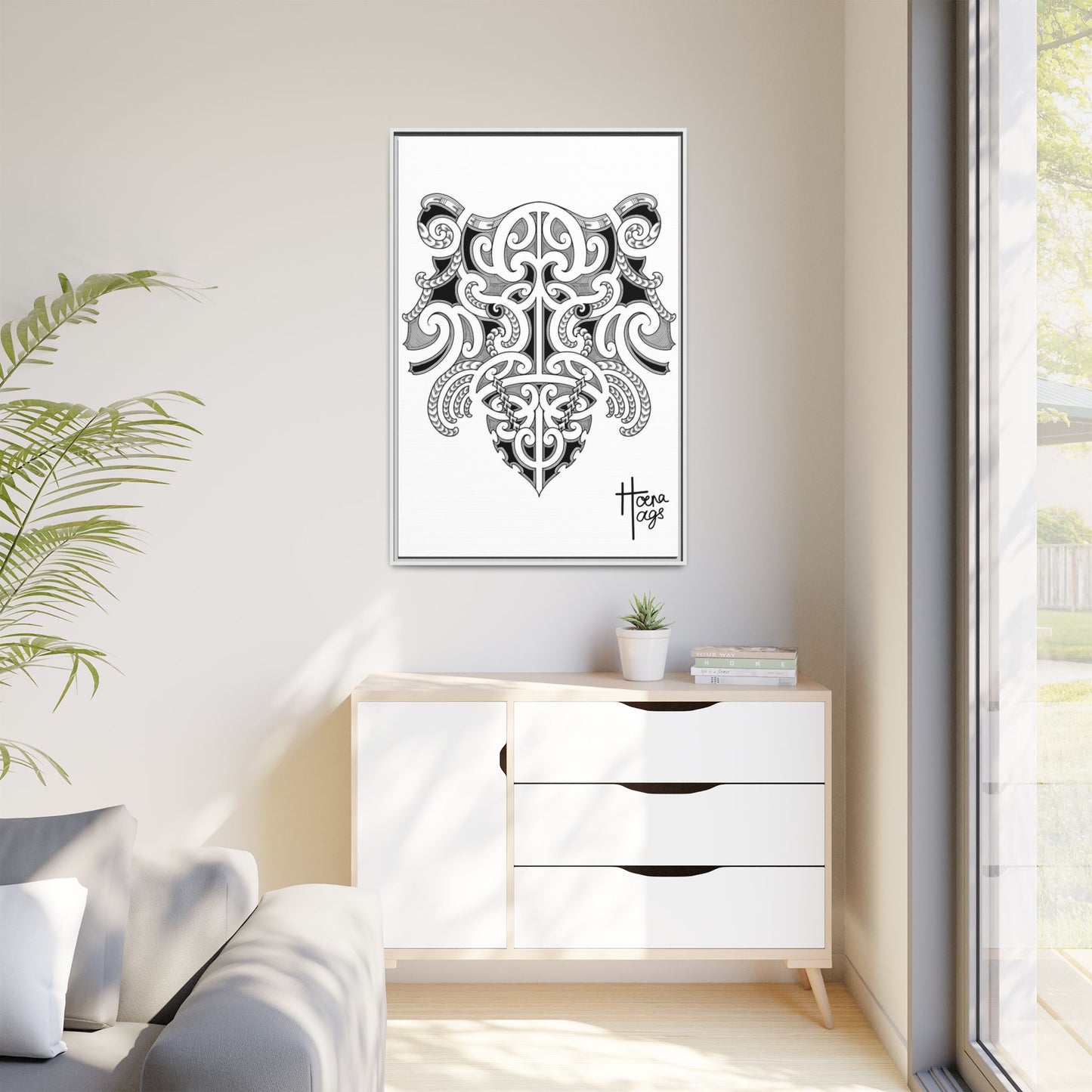 Framed Kirituhi Tiger Matte Canvas Print