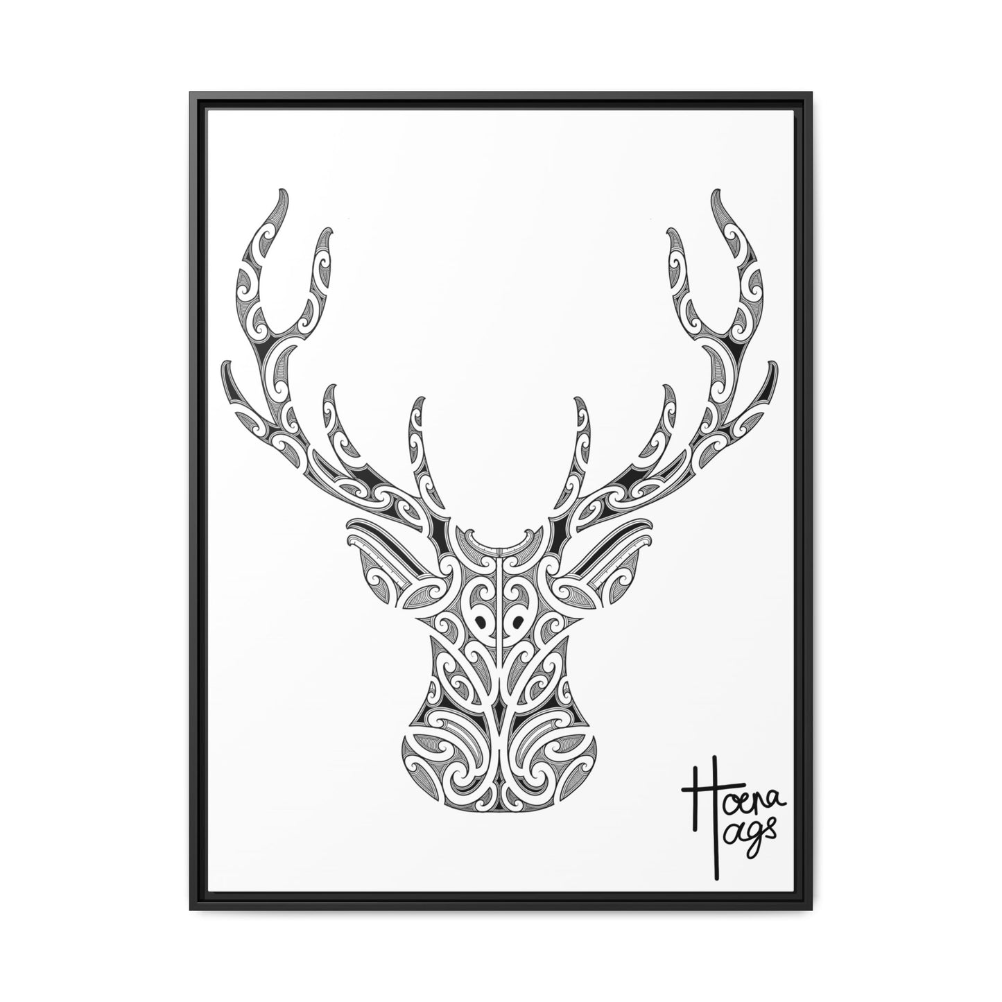 FRAMED KIRITUHI STAG/DEER MATTE CANVAS PRINT