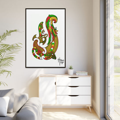 Framed Rusta Hei Matua Matte Canvas Print