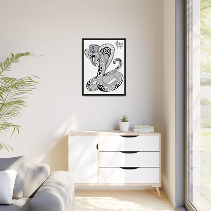 Framed Cobra Kirituhi Matte Canvas Print