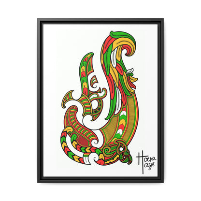 Framed Rusta Hei Matua Matte Canvas Print