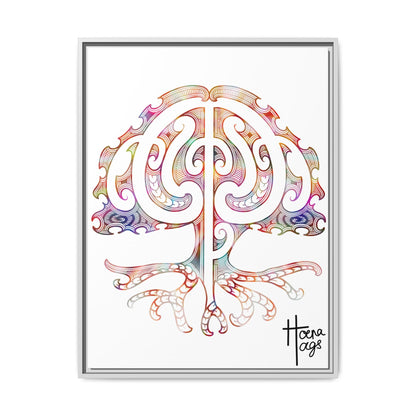 Framed Tree Of Life Kirituhi Matte Canvas Print