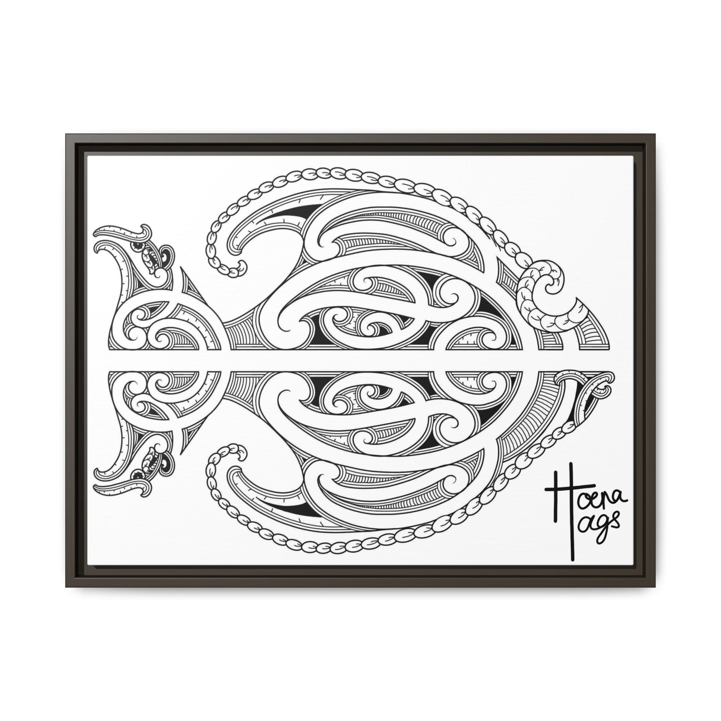 Framed Fish Kirituhi Matte Canvas Print