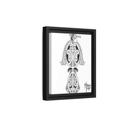 Framed Kirituhi Tui Matte Canvas Print