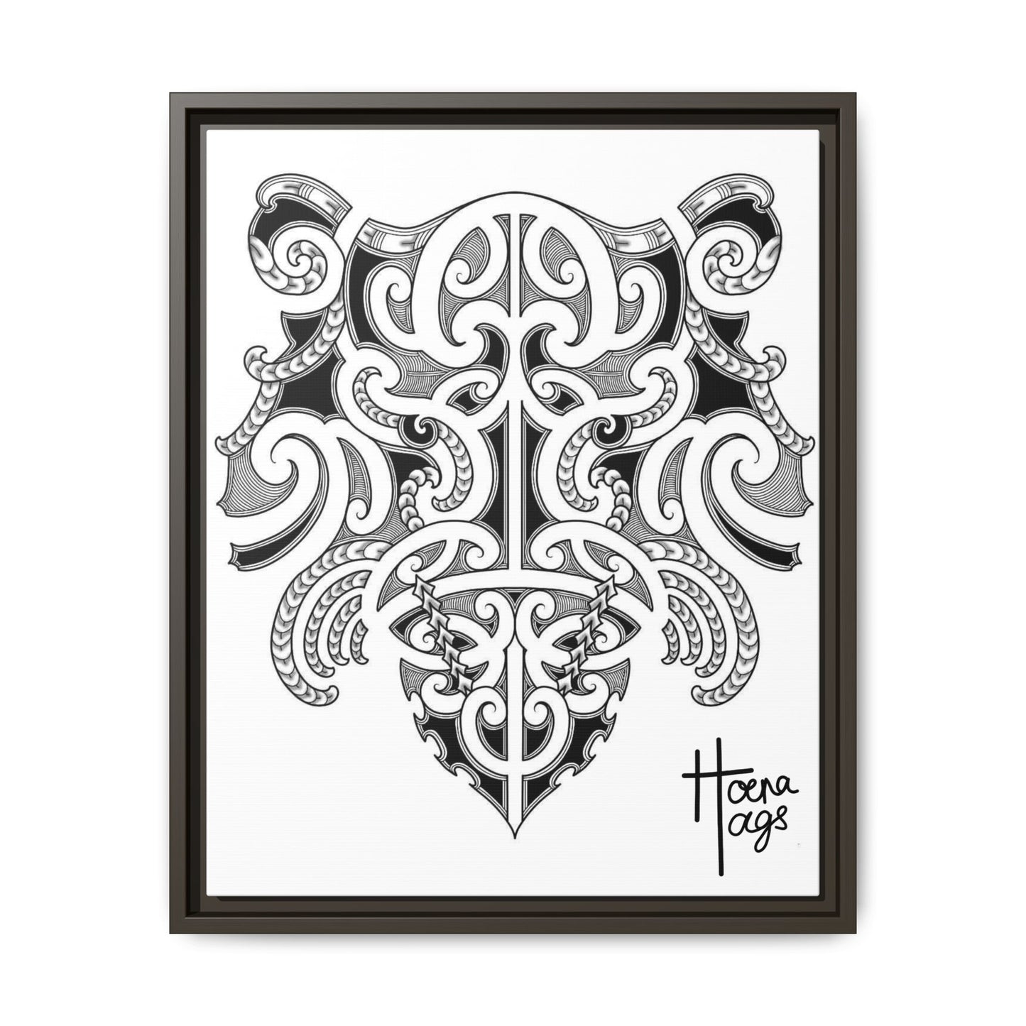 Framed Kirituhi Tiger Matte Canvas Print