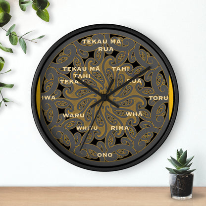 Māori Kirituhi Wall Clock