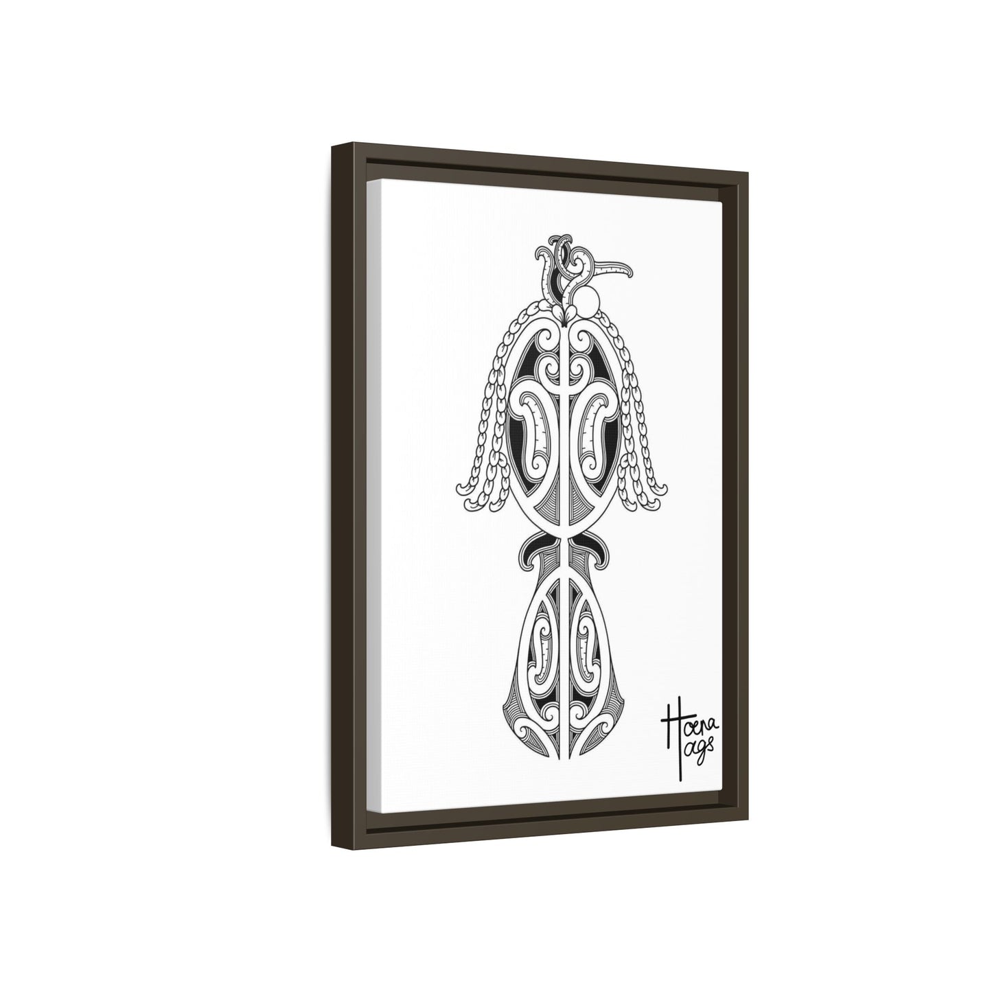 Framed Kirituhi Tui Matte Canvas Print