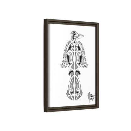 Framed Kirituhi Tui Matte Canvas Print