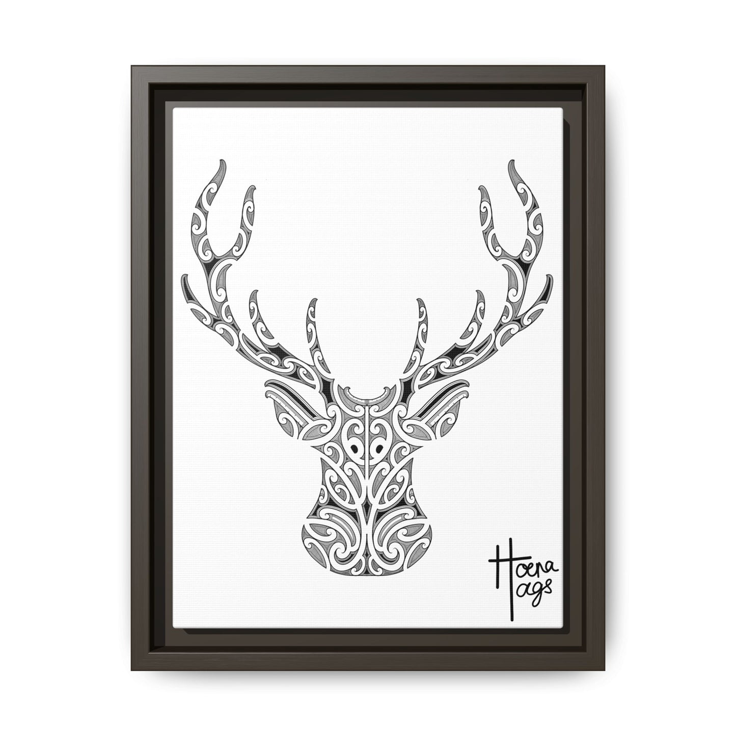 FRAMED KIRITUHI STAG/DEER MATTE CANVAS PRINT
