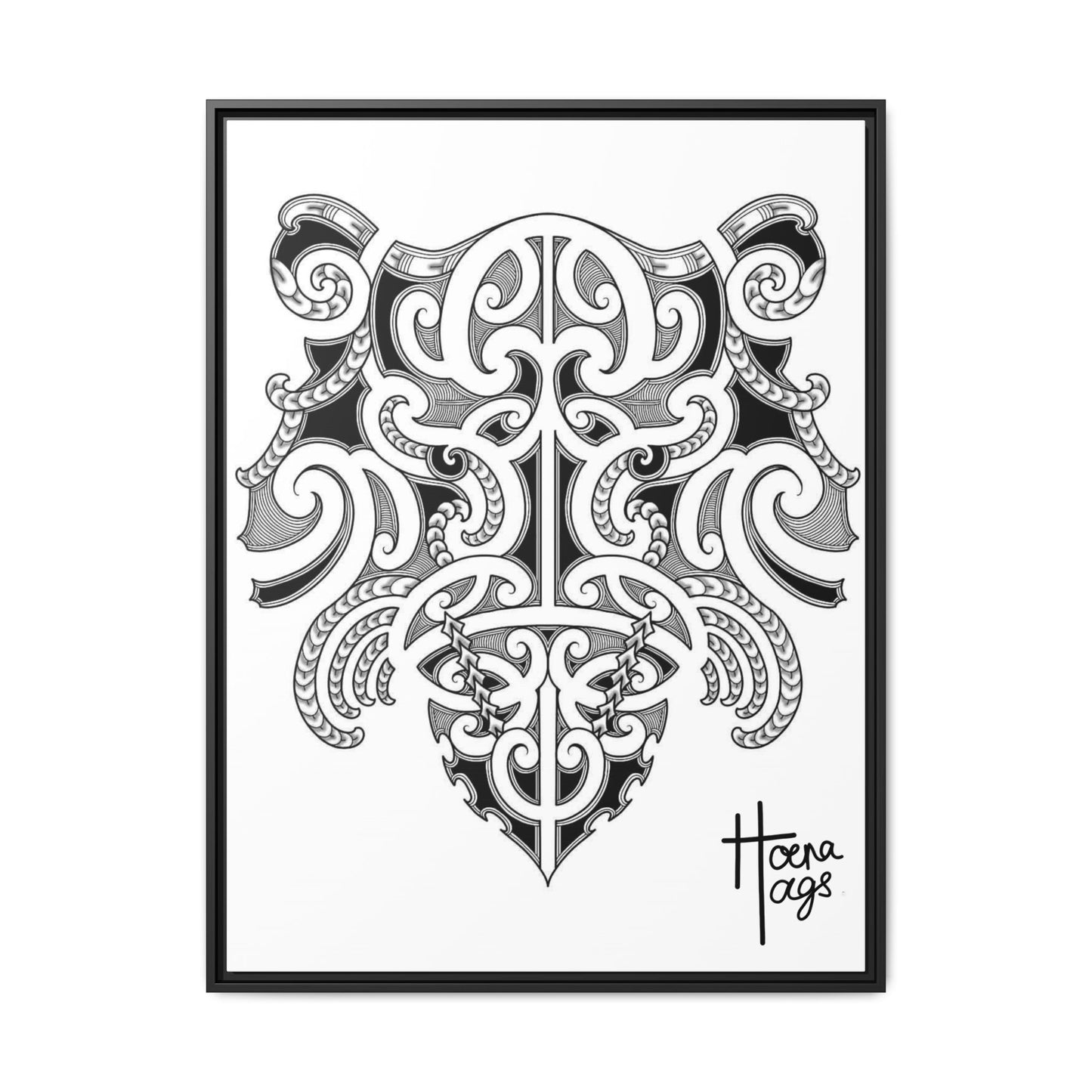 Framed Kirituhi Tiger Matte Canvas Print