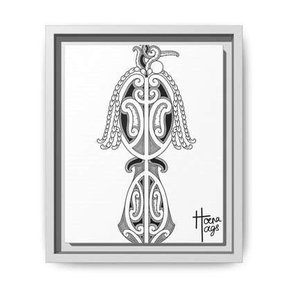 Framed Kirituhi Tui Matte Canvas Print