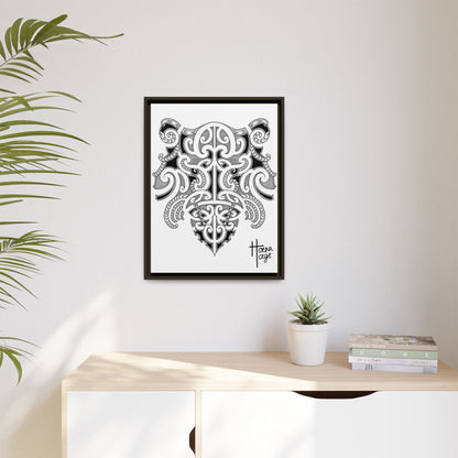 Framed Kirituhi Tiger Matte Canvas Print