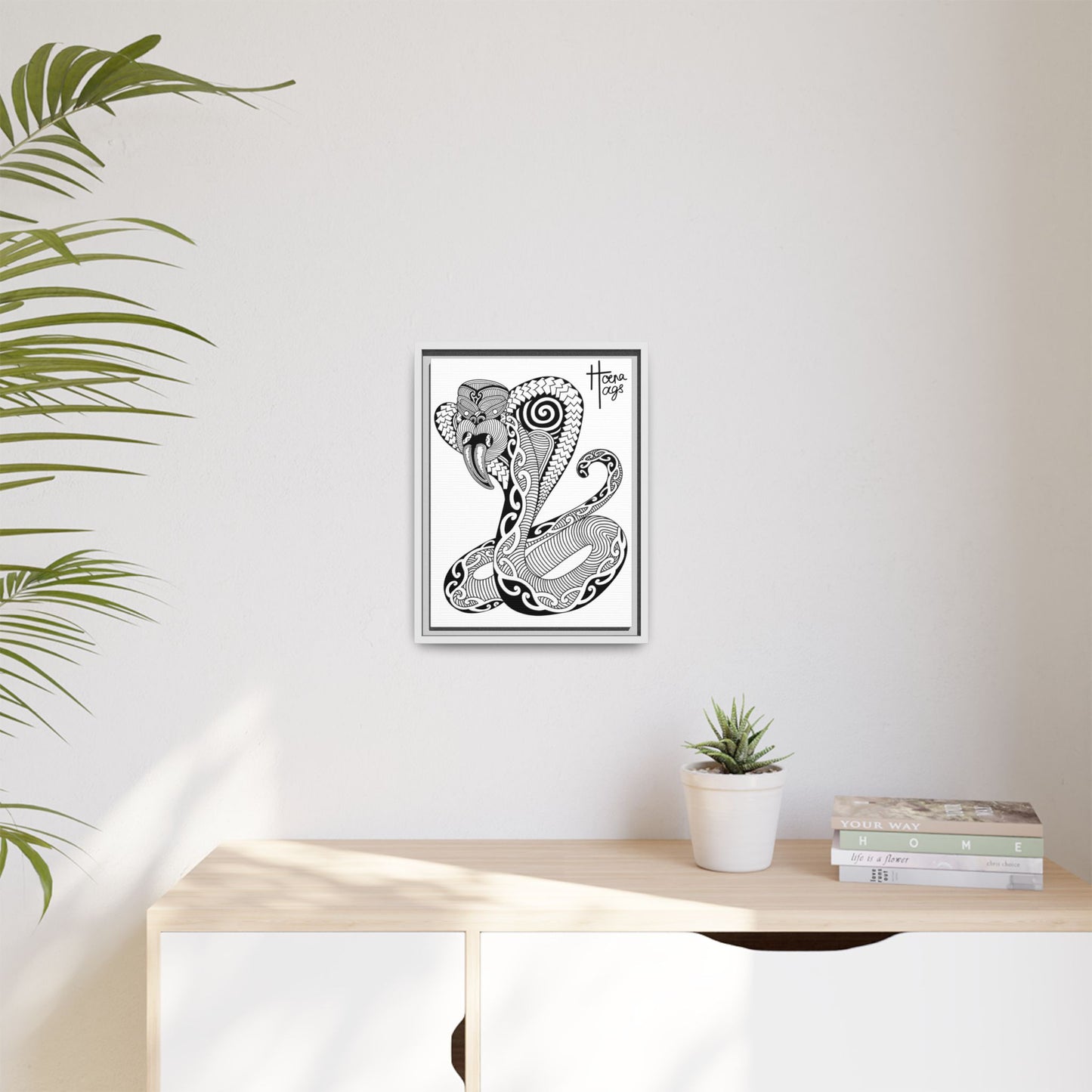 Framed Cobra Kirituhi Matte Canvas Print