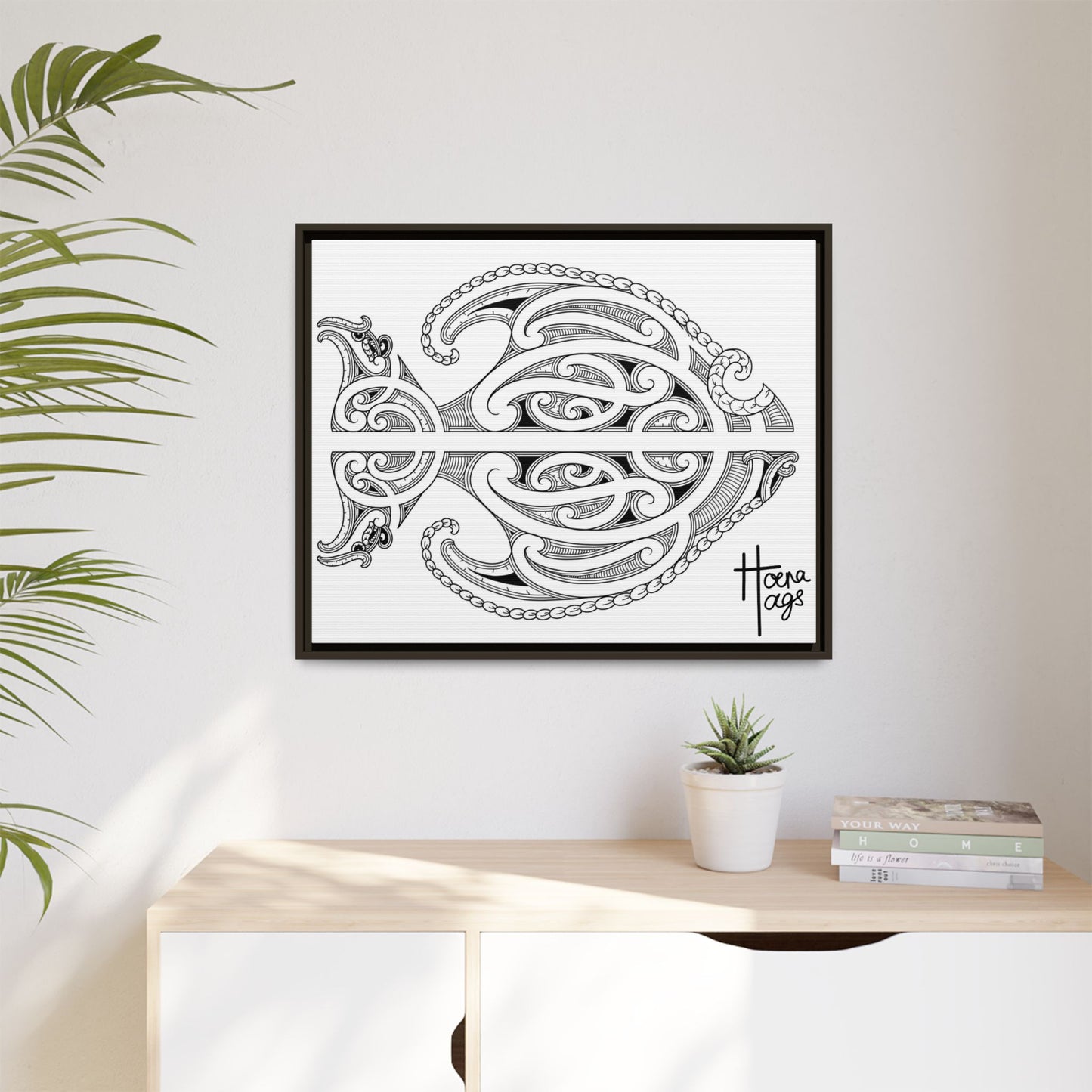 Framed Fish Kirituhi Matte Canvas Print
