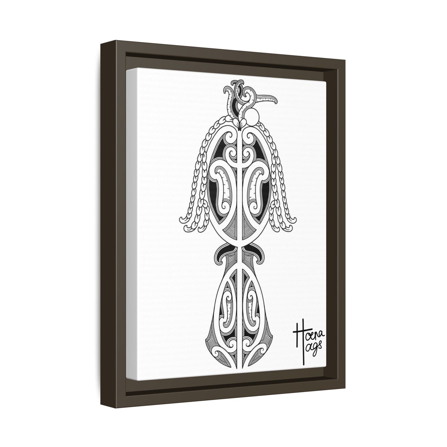 Framed Kirituhi Tui Matte Canvas Print