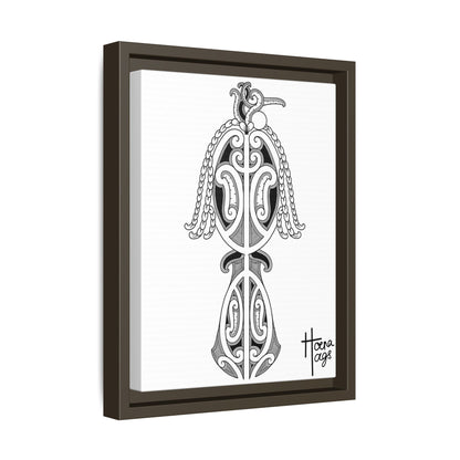 Framed Kirituhi Tui Matte Canvas Print