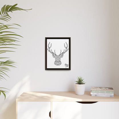 FRAMED KIRITUHI STAG/DEER MATTE CANVAS PRINT