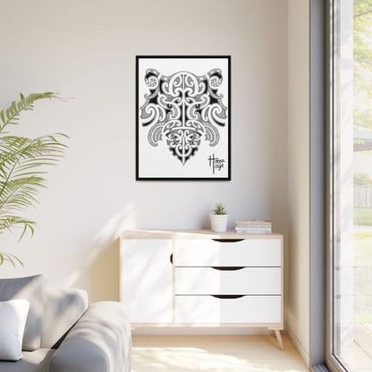 Framed Kirituhi Tiger Matte Canvas Print