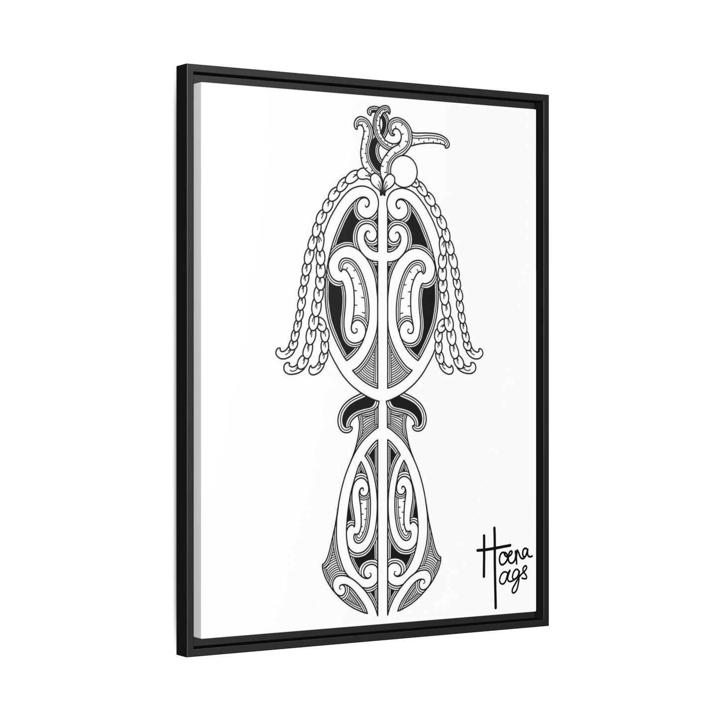 Framed Kirituhi Tui Matte Canvas Print