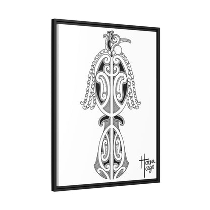 Framed Kirituhi Tui Matte Canvas Print