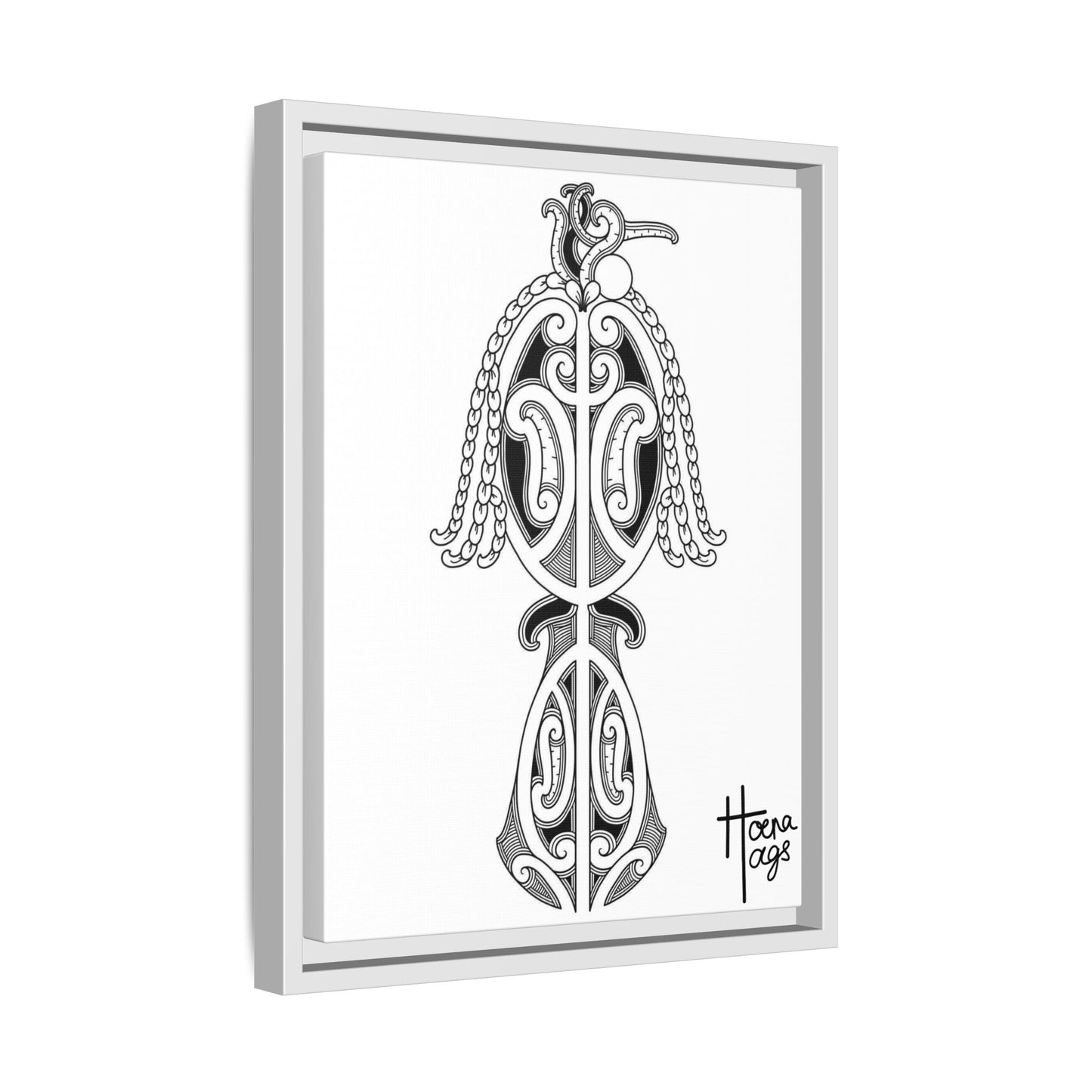 Framed Kirituhi Tui Matte Canvas Print