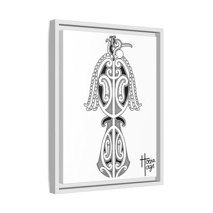 Framed Kirituhi Tui Matte Canvas Print