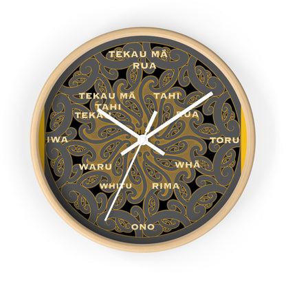 Māori Kirituhi Wall Clock