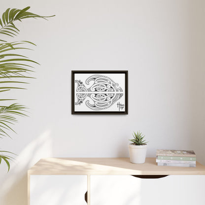 Framed Fish Kirituhi Matte Canvas Print