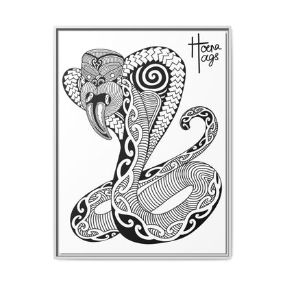 Framed Cobra Kirituhi Matte Canvas Print
