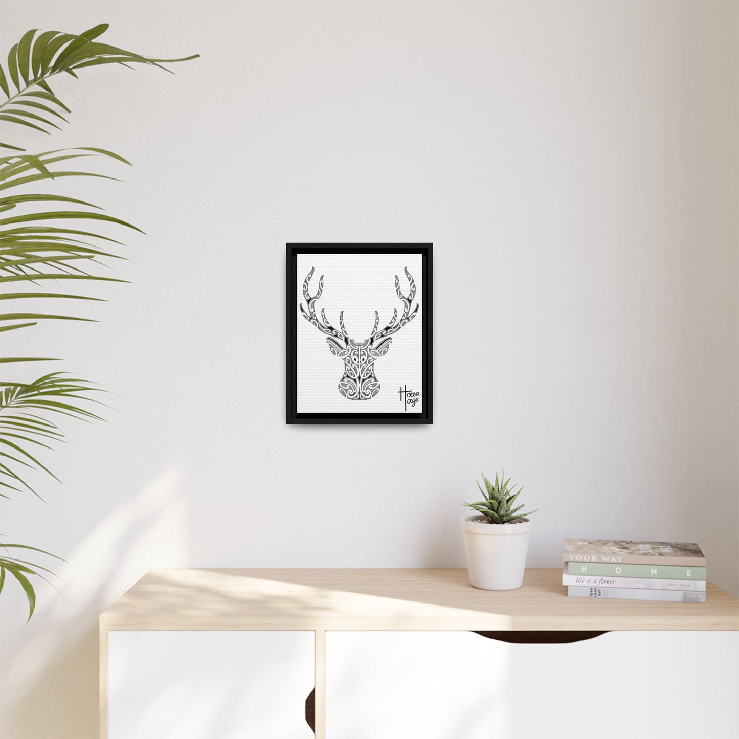 FRAMED KIRITUHI STAG/DEER MATTE CANVAS PRINT