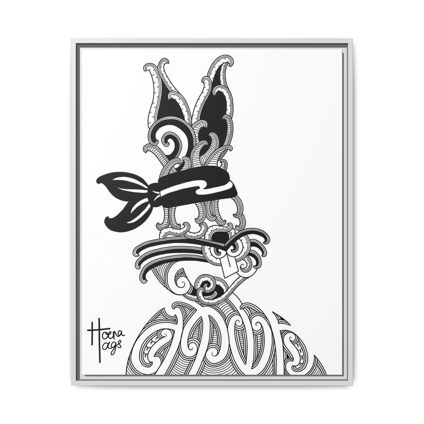 FRAMED KIRITUHI BUGS BUNNY MATTE CANVAS PRINT