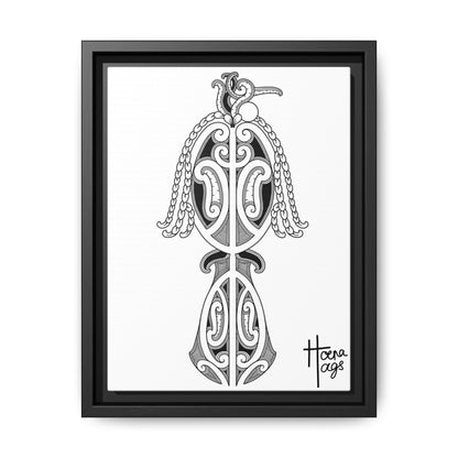 Framed Kirituhi Tui Matte Canvas Print