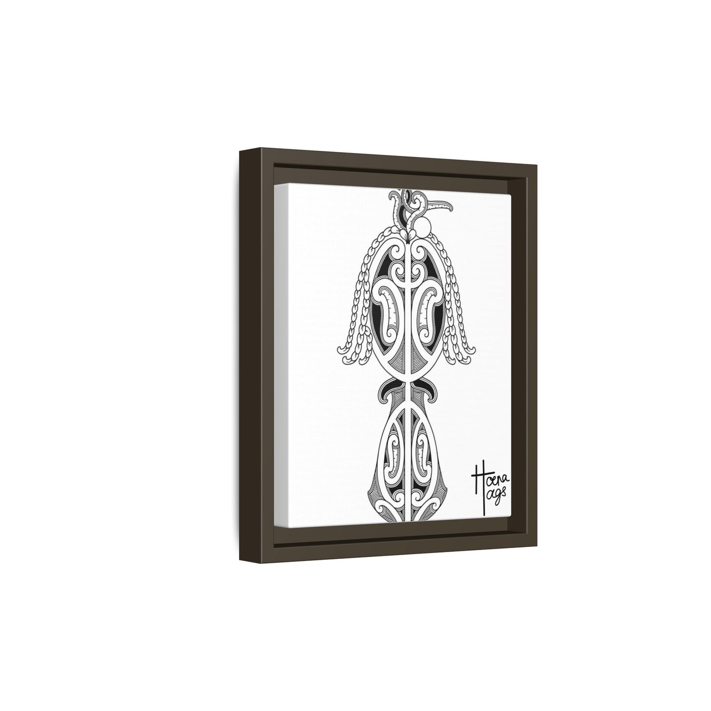 Framed Kirituhi Tui Matte Canvas Print