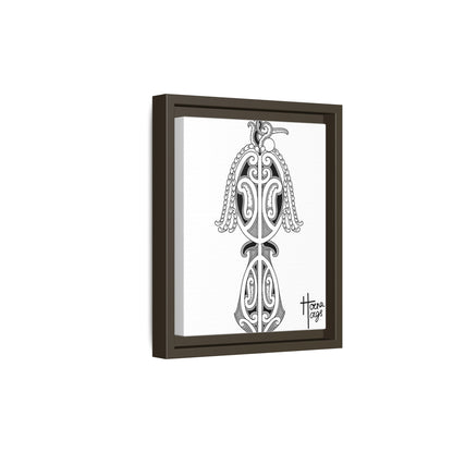 Framed Kirituhi Tui Matte Canvas Print